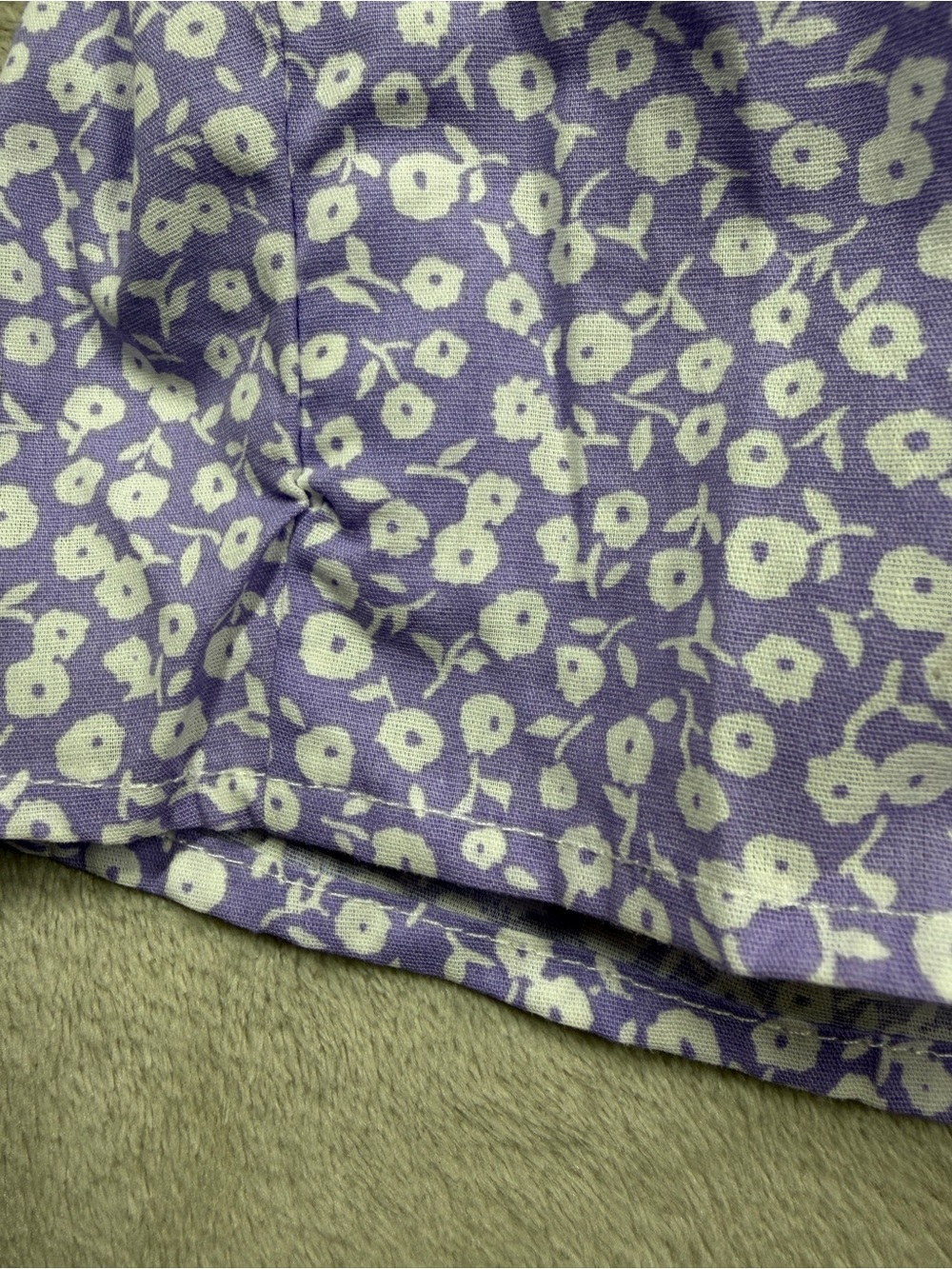 NWT THML Floral Embroidered Purple Orange White Short Puff Sleeve Blouse Small - Picture 14 of 14